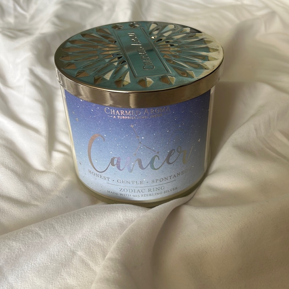 Charmed aroma Cancer zodiac ring candle